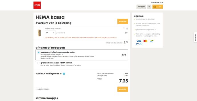 Min Op tijd Weekendtas €4,50 Hema kortingscode - korting in januari 2022 (België)