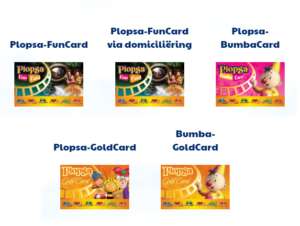 goldcard en funcards van Plopsa