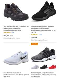 4 schoenen die te koop zijn op Amazon Duitsland