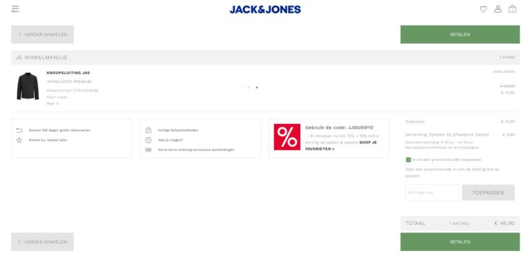 JACK & JONES kortingscode